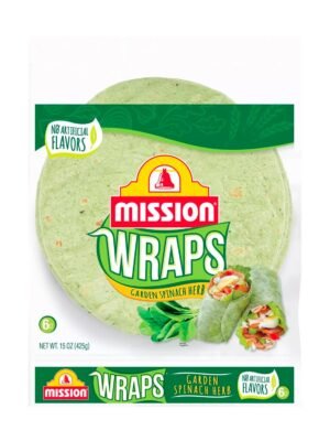 Large Garden Spinach & Herb Wrap Tortillas - 15oz_6ct