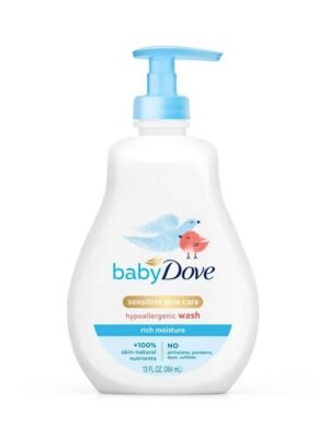 Baby Dove Sensitive Skin Care Liquid Baby Body Wash Rich Moisture, Hypoallergenic and Tear-Free, 13 oz