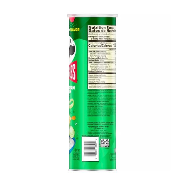 Pringles Sour Cream & Onion Potato Crisps Chips - 5.5oz